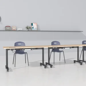 Modern Stainless Steel Multi Layout Foldable Convertible Training Room Desk Flip Top Nesting Table for Villa Use
