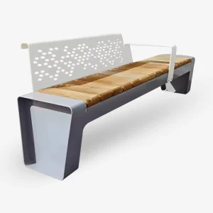 Modern Stainless Steel Outdoor Bench Seating for Gardens Patios Hospitals Malls & Parks
