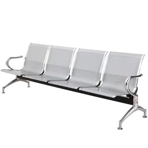 Modern Stainless Steel Public Waiting Area Bench Chairs for Airport Hospital Use Ergonomic Easy Clean Comfortable Seating