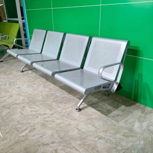 Modern Stainless Steel Waiting Room Chairs Armrest 1 4 Seats Options for Airport Gym Dining Use Benches Commercial
