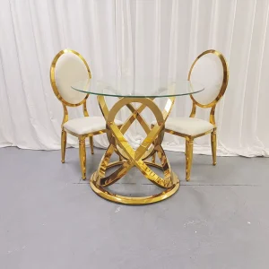 Modern Stainless Steel Wedding Cake Table with Glass Tabletop Suitable for Hotel Restaurants Banquets Events and Gatherings