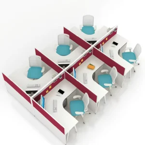 Modern Standard Size White Modular Wooden Desk Furniture Cubiculos Oficina Call Center Office Partitions Workstation Cubicles
