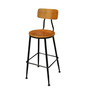 Modern Steady Wrought Iron Eco Friendly Bar Stool with Customized Color for Home Bar Commercial Use Living Room and School