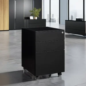Modern Steel 3 Drawer Movable Office Filing Cabinet with Outdoor and Workshop Use