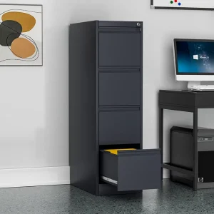 Modern Steel 4 Drawer Eco Friendly Space Saving Detachable Filing Cabinet with Key Lock for Office and School Use