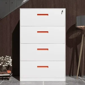 Modern Steel Adjustable 4 Drawer Lockable File Cabinet with Customized RAL Color Pre assembled for Commercial Home Office Use
