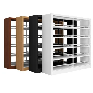 Modern Steel Adjustable Partition Bookshelf for Library and Home Use