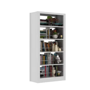 Modern Steel Bookshelf for Living Room Library Office Bedroom Hotel Supermarket School Hospital Durable Iron Furniture