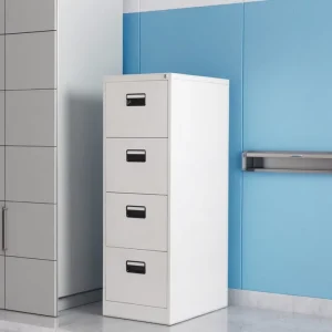 Modern Steel Commercial Filing Cabinet with 4 Drawers Lockable Space Saving Design for Office School Park Use