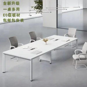 Modern Steel Conference Table and Chair Set for Office Training Room Reception Meeting Room 8 Person 5 Year Warranty