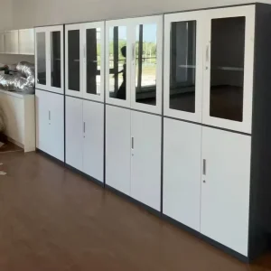 Modern Steel File Cabinet 2 Drawer Lateral Filing Cabinet with Smooth Slides Eco Friendly Office Paper File Storage Unit