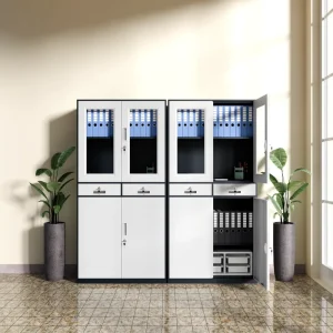 Modern Steel File Cabinet 2 Drawer Lateral Filing Cabinet with Smooth Slides Eco Friendly Office Paper and File Storage Unit