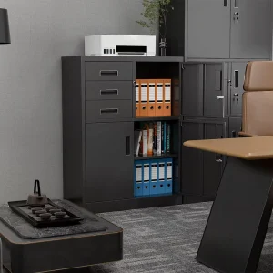 Modern Steel Filing Cabinet with Drawer for Home Office and Hotel Use Metal Storage Furniture