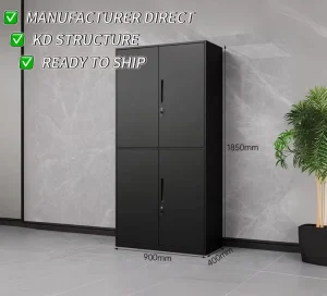 Modern Steel Filing Cabinet with Lock Four door Office Storage Cabinet Detachable Structure Strong Load bearing Capacity