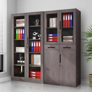 Modern Steel Filing Cabinets with Locking Design Printed Wood Grain Surface Disassembly Feature Modern Minimalist Design