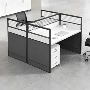 Modern Steel Foldable Multi-Person Office Desk and Chair with Easy Assembly