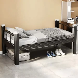Modern Steel House Bedroom Furniture Design Bulk Series Apartment Hospital Hotel School Student Kids Dormitory Single Metal Bed