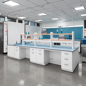 Modern Steel Lab School Scientific Bench Hospital Workbench for Biological Workstation Chemical Resist Lab Furniture Work Table