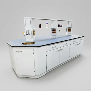 Modern Steel Laboratory Table Chemical Custom Size Lab Bench for School and Hospital Use
