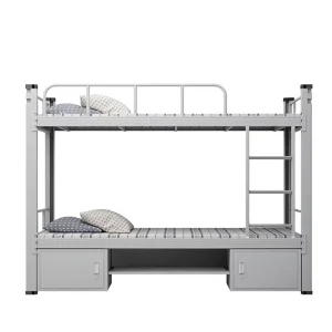 Modern Steel Layer Two Floor Furniture Loft Adult Twin Hotel Bunk Metal Double Decker Bed Living Room