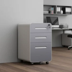Modern Steel Mobile Pedestal Office Furniture 3 Drawers Desk Filing Cabinet Lockable Eco Friendly Outdoor School Gym
