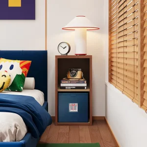 Modern Steel Modular TV Cabinet with Wood Grain Finish for Living Room Bedroom Storage