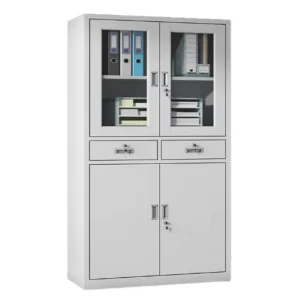 Modern Steel Office Filing Cabinet 4 Drawers Key Lock Space Saving Eco Friendly Design Durable Commercial Furniture for School