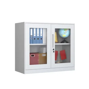 Modern Steel Office Furniture Filing Storage Cabinet with Glass Door for Office