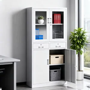 Modern Steel Office Lockable Two drawer Filing Cabinet Specially Designed for Finance for Storing Bills Accounting
