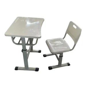 Modern Steel School Desk and Chair Set for Primary Students Durable Adjustable Height Ergonomic Design