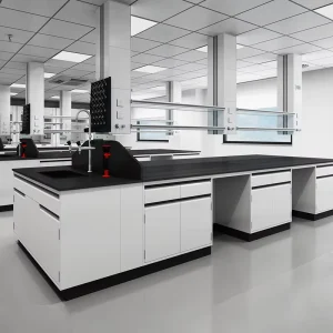 Modern Steel School Lab Chemical Workbench with Storage Cabinet for Biological Laboratory Furniture