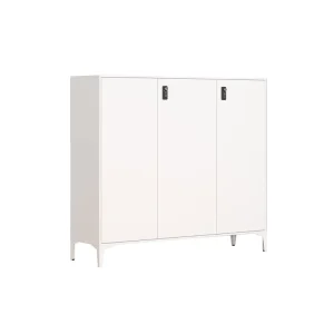 Modern Steel Shoe Cabinet 3 Doors Portable Home Furniture Living Room Apartment Wall Mount Shoe Storage Locker Hotel School