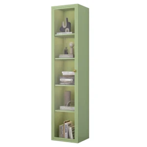 Modern Steel Single Side Bookshelf 5 Shelves Heavy Duty Office Organizer Storage Cabinet Home Library Furniture