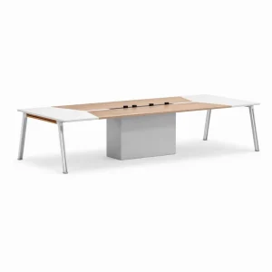 Modern Steel Wood High end Conference Table 2800*1400*750mm for Boardroom Decisions Customizable in Various Colors