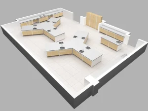 Modern Steel Wood Laboratory Furniture for School University Lab and Clean Room in Saudi Arabia Area