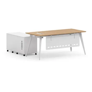 Modern Steel Wood Office Desk 1800*900*750mm Compact Side Cabinet for Office Space Customizable in Various Colors