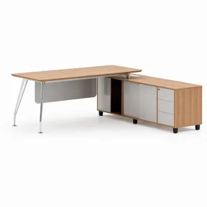 Modern Steel Wood Office Desk 1800*900*750mm Spacious Top for Business Office Customizable in Various Colors