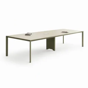 Modern Steel-Wood Standard Meeting Table 2800*1400*750mm for Company Boardroom Customizable in Various Colors