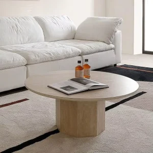 Modern Stone Coffee Table for Living Room Home Furniture with Easy Assembly and Easy Cleaning Features