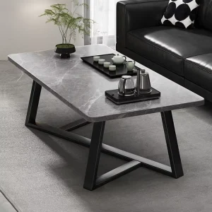 Modern Stone Coffee Table for Living Room Lightweight High-end with Easy Assembly and Easy Cleaning