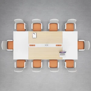 Modern Strong Load-bearing Capacity Multi-Function Practical Wood Metal Conference Table for Office Furniture