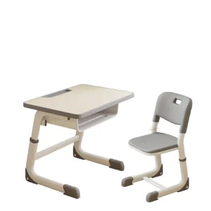 Modern Student Children’s School Desks and Chairs Eco Friendly Height Adjustable Metal Learning Tables for Classroom Use
