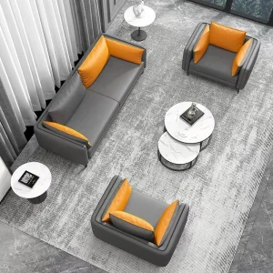 Modern Style 1+1+3 Seat Home Office Leather Sofa Set Luxury 1 2 3 Seater Fashionable Design for Office