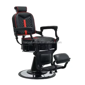 Modern Style Barber Chair Hydraulic Pump Barber Chair with Black Baking Painting Frame