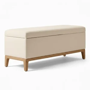 Modern Style Bed End Shoe Rack Sofa Bench Bedroom Furniture with Storage Upholstered Fabric Design