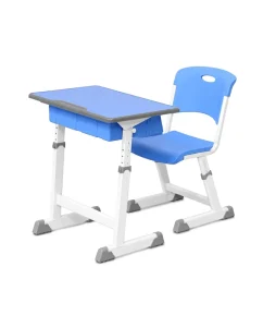 Modern Style Classic Student Desk Chair Set for Primary Schools Classroom Furniture Sturdy and Durable Wood Foldable Feature