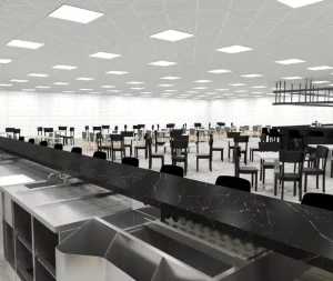 Modern Style Commercial Integrate Design Bar Counter and Dining Area Suitable for Restaurant Bar Coffee Shop Kitchen