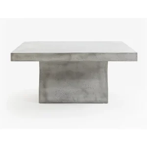 Modern Style Customizable GFRC Fiber Cement Outdoor Dining Table Original Color Tea Table for Park Patio Use