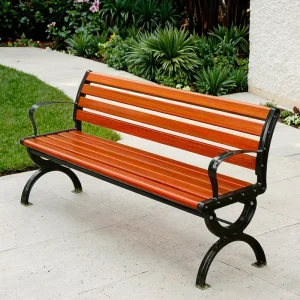 Modern Style Durable Long Solid Wood Bench for Outdoor Park Garden Patio Gym Mall Hospital School Commercial Furniture