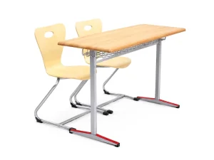 Modern Style Durable Wood Furniture Set High School Student Classroom Table and Chair for Studies